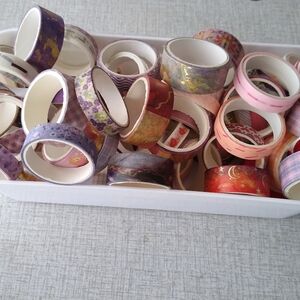 Pack of 75+ washi tapes, Purple, Red And Warm Styles